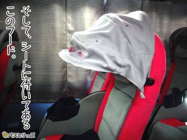 そして、シートに付いてあるこのフード。