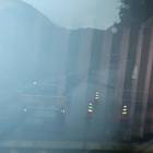 寝ぼけながらトンネル内を撮ってみましたが、写真もぼけている･･･