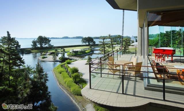 ラウンジから見える松島湾