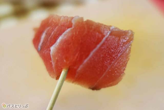 試食にマグロですか