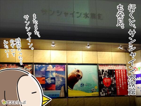 行くと、サンシャイン水族館を発見。