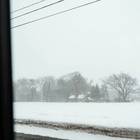 車窓は見渡す限り真っ白な世界