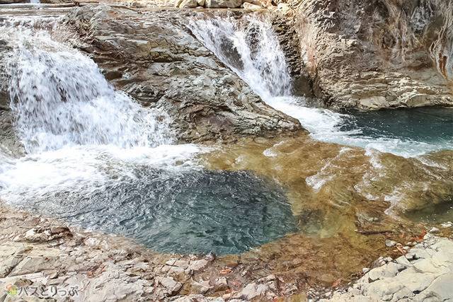Deep colored water in potholes.(sightseeing of Shima)