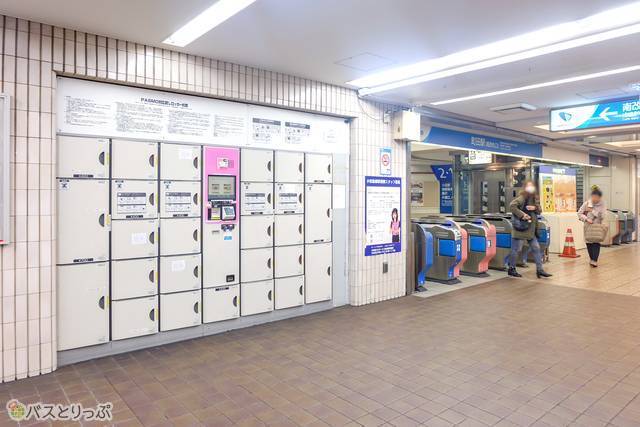 小田急町田駅南口改札横のコインロッカー