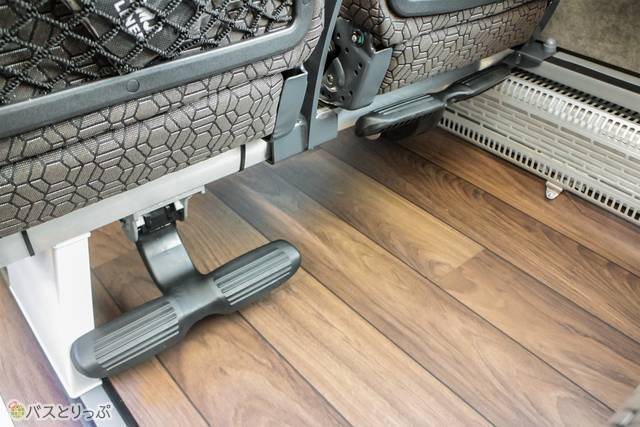 ジャムジャムライナーはフットレスト付き