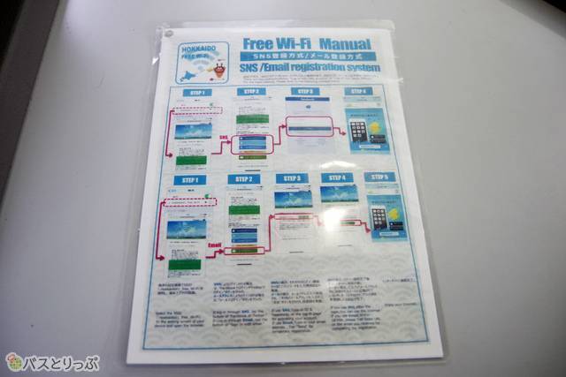 車内フリーWi-Fiの案内