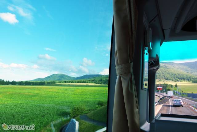ポテトライナーの車窓から。景色がひろーい！