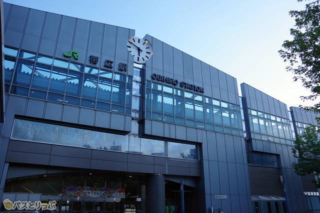 帯広駅のすぐ前へ到着！