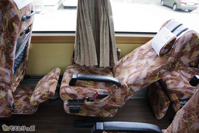 座席のリクライニングをフルで倒した状態