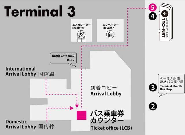 成田空港第3ターミナル(東京・銀座方面行)
