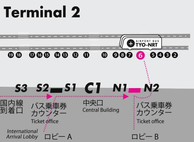 成田空港第2ターミナル(東京・銀座方面行)