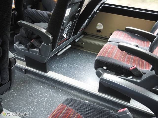 シートが一段上がっています