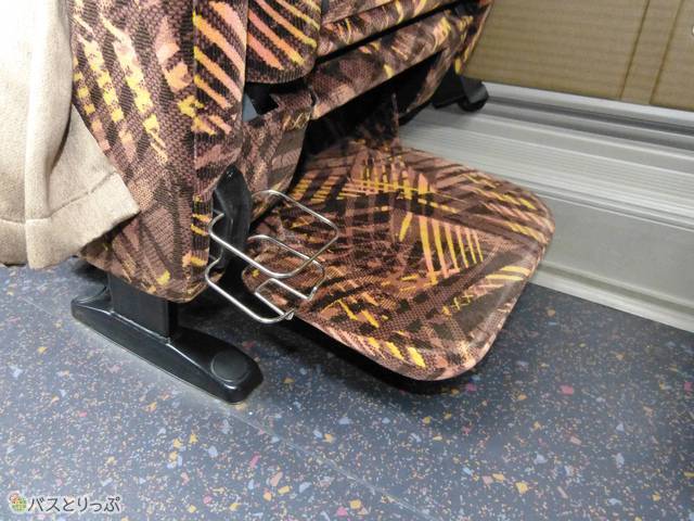 ドリンクホルダーはフットレストの隣