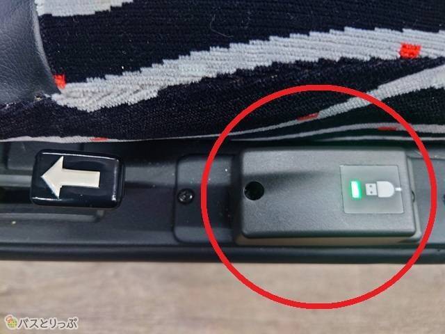 充電用のUSBポート