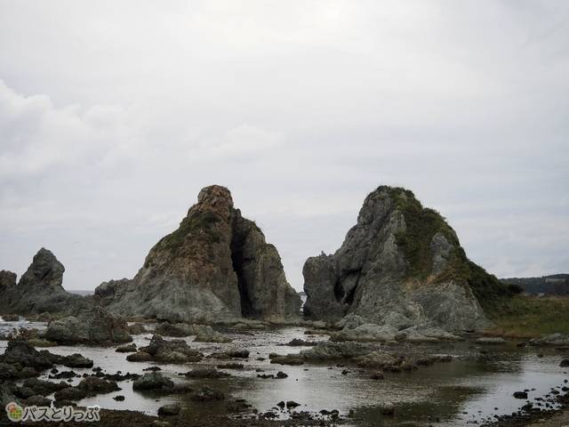 高さ20mを超える2つの岩、夫婦岩