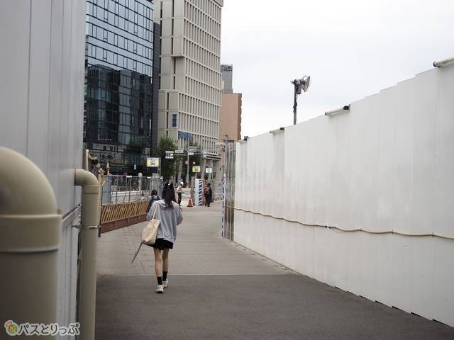 名古屋駅付近は取材当時工事が多め