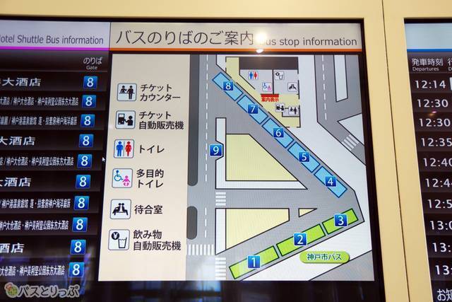 各乗り場の案内表示