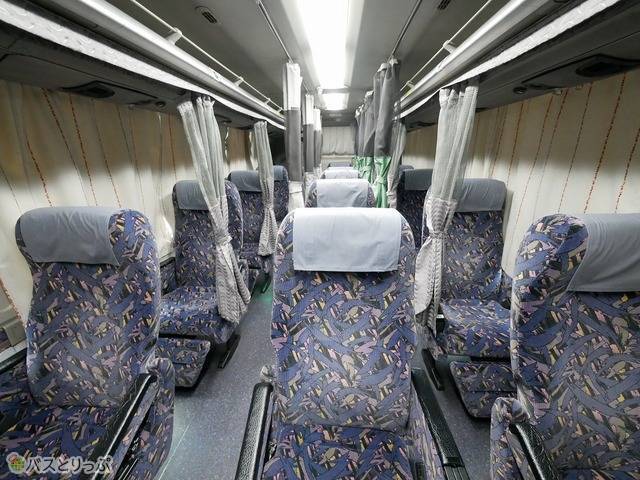 ラッピングバスの車内